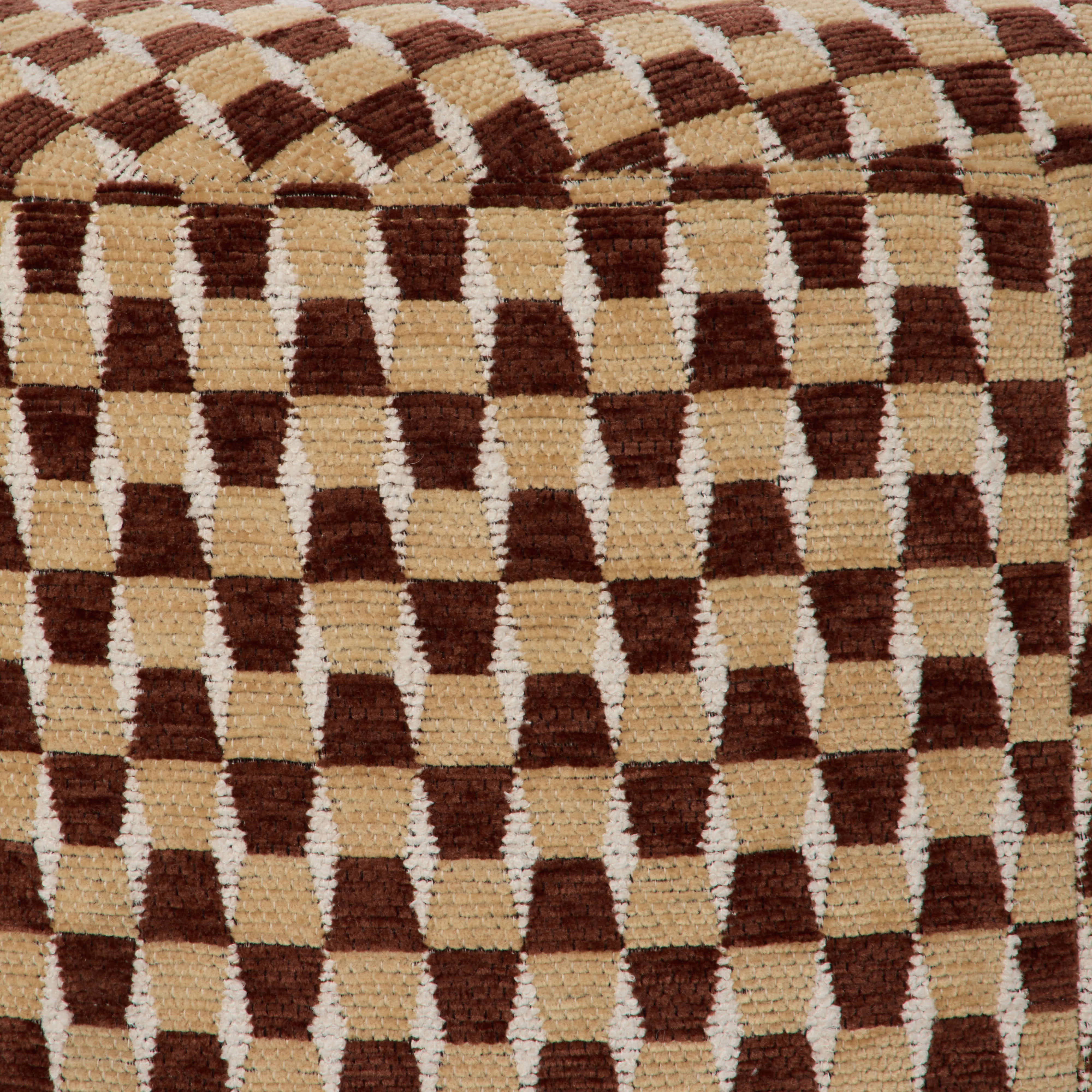 Clark Stool - Brown & Mustard