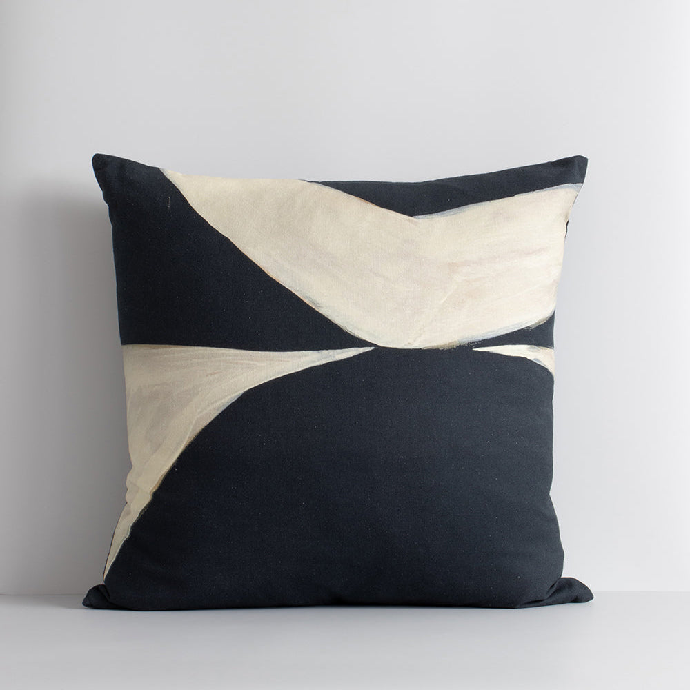 Eclipse Cushion - Ink/Ecru - 55x55cm