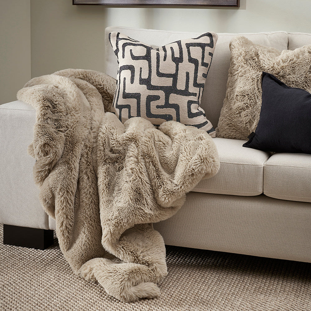 Luxor Cushion - Natural/Black