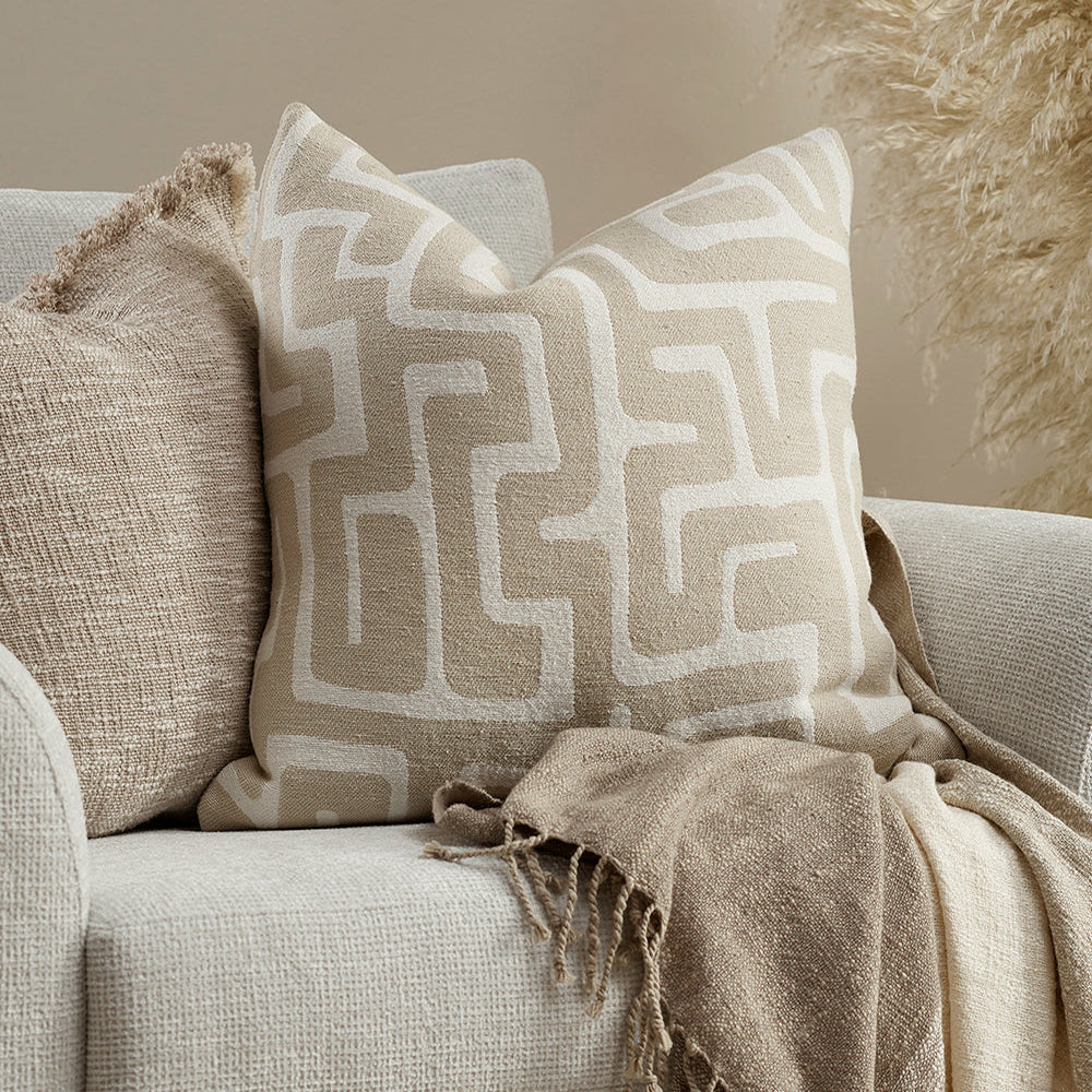 Luxor Cushion - Natural/Ecru