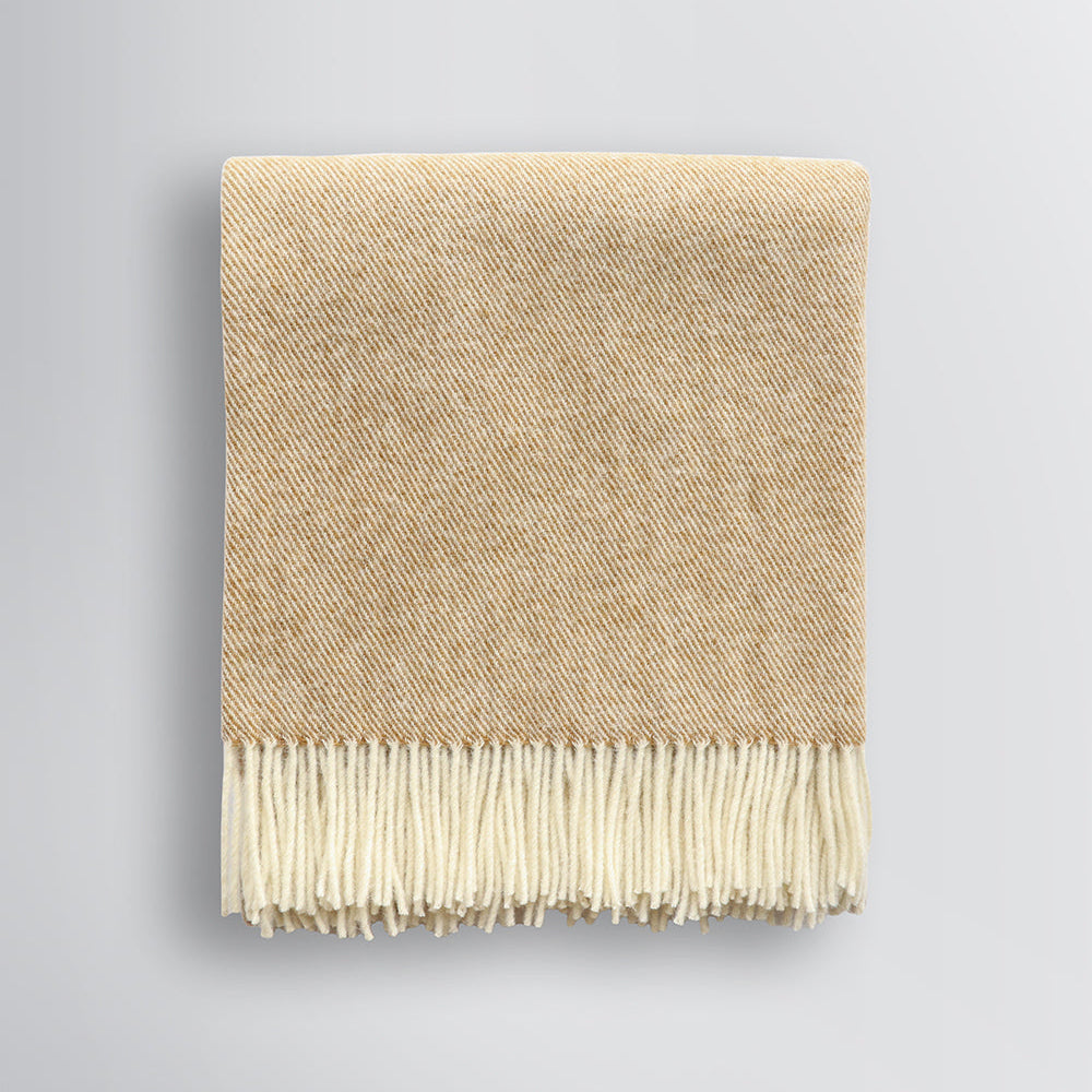 Martinborough NZ Wool Throw 150 x 180 - Ochre