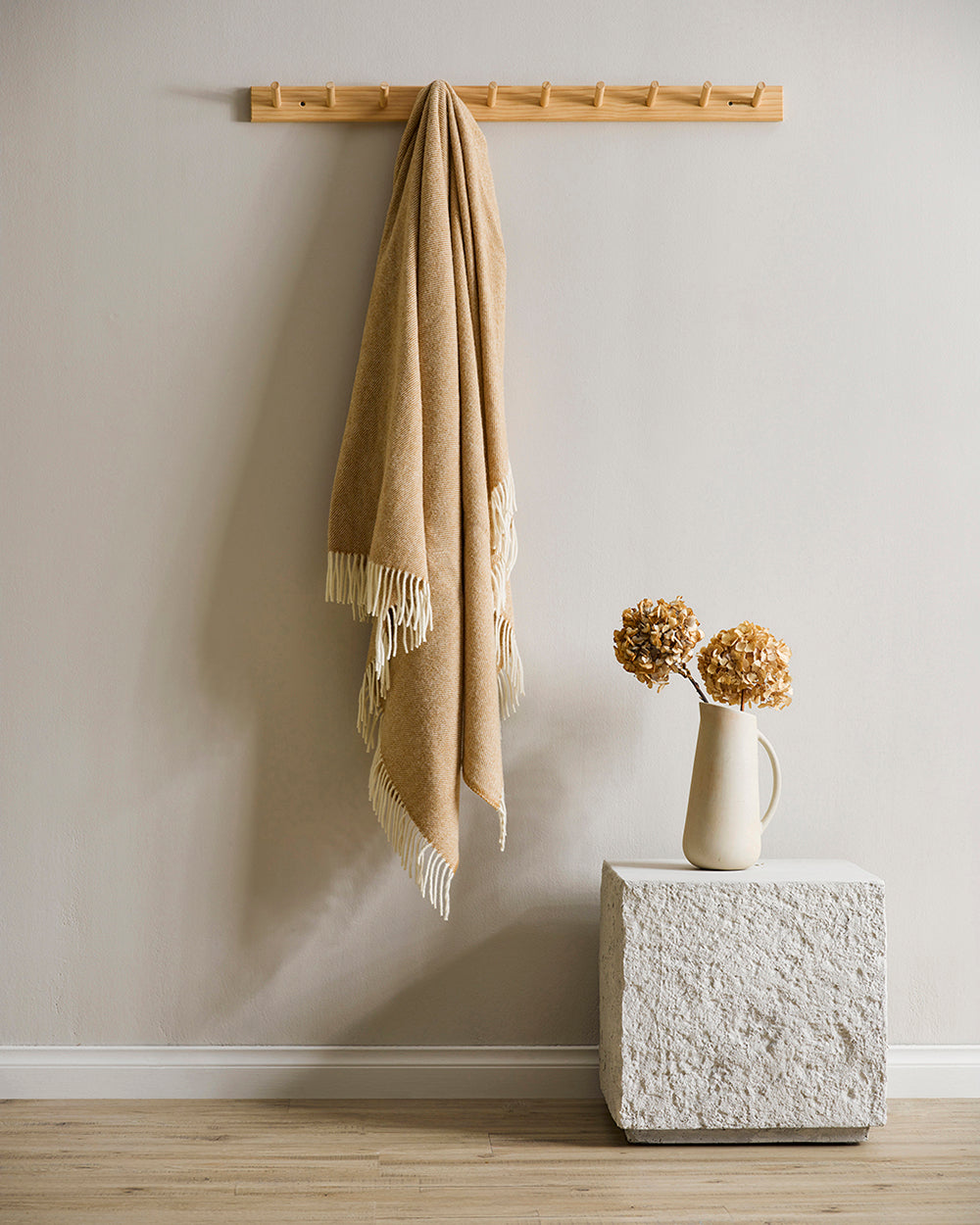 Martinborough NZ Wool Throw 150 x 180 - Ochre