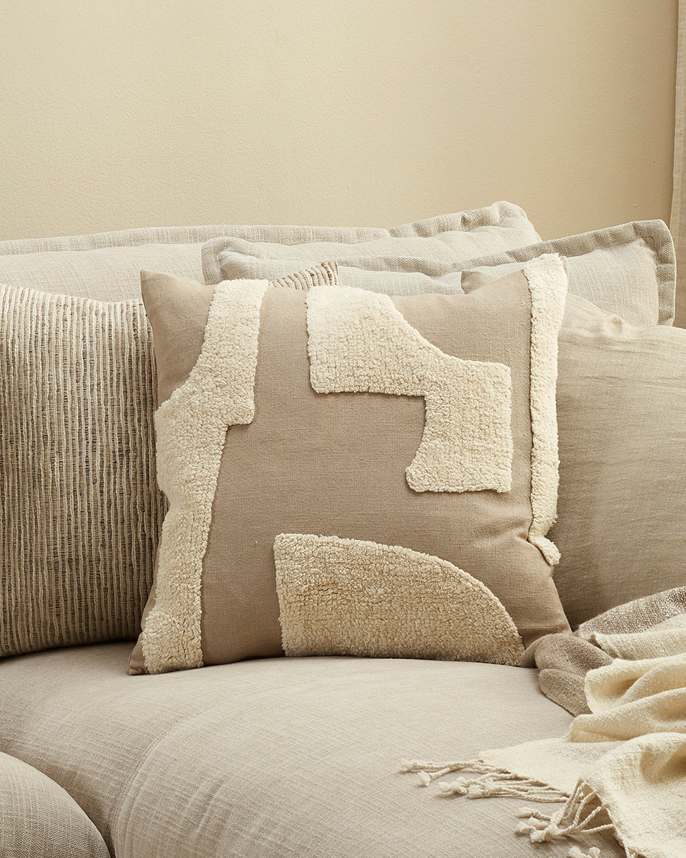 Mezze Cushion - Taupe - 50 x 50cm | OLLO