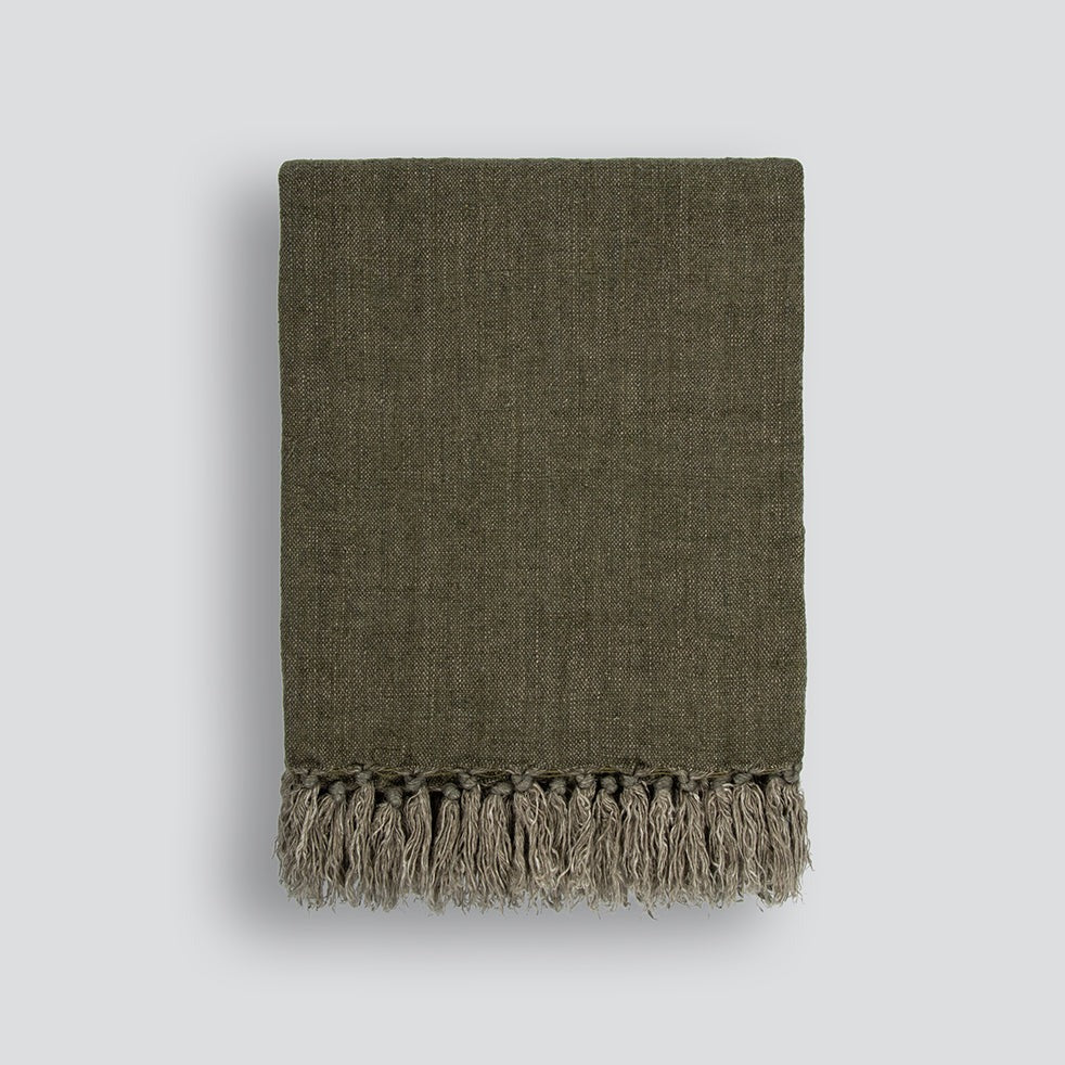 100% Linen | 130 x 170cm | Winter Moss