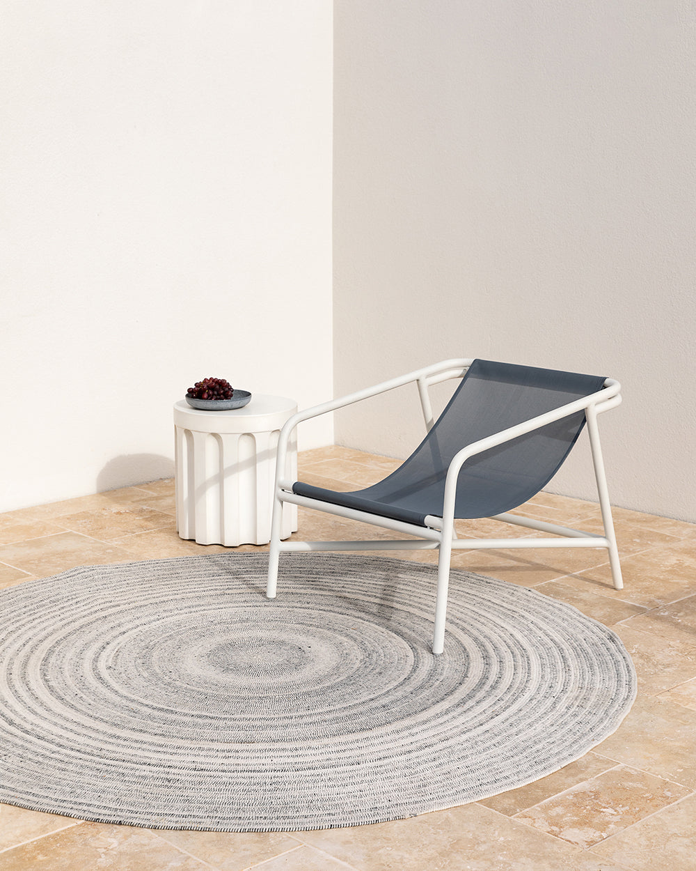 Palm Cove Round Floor Rug - Pumice
