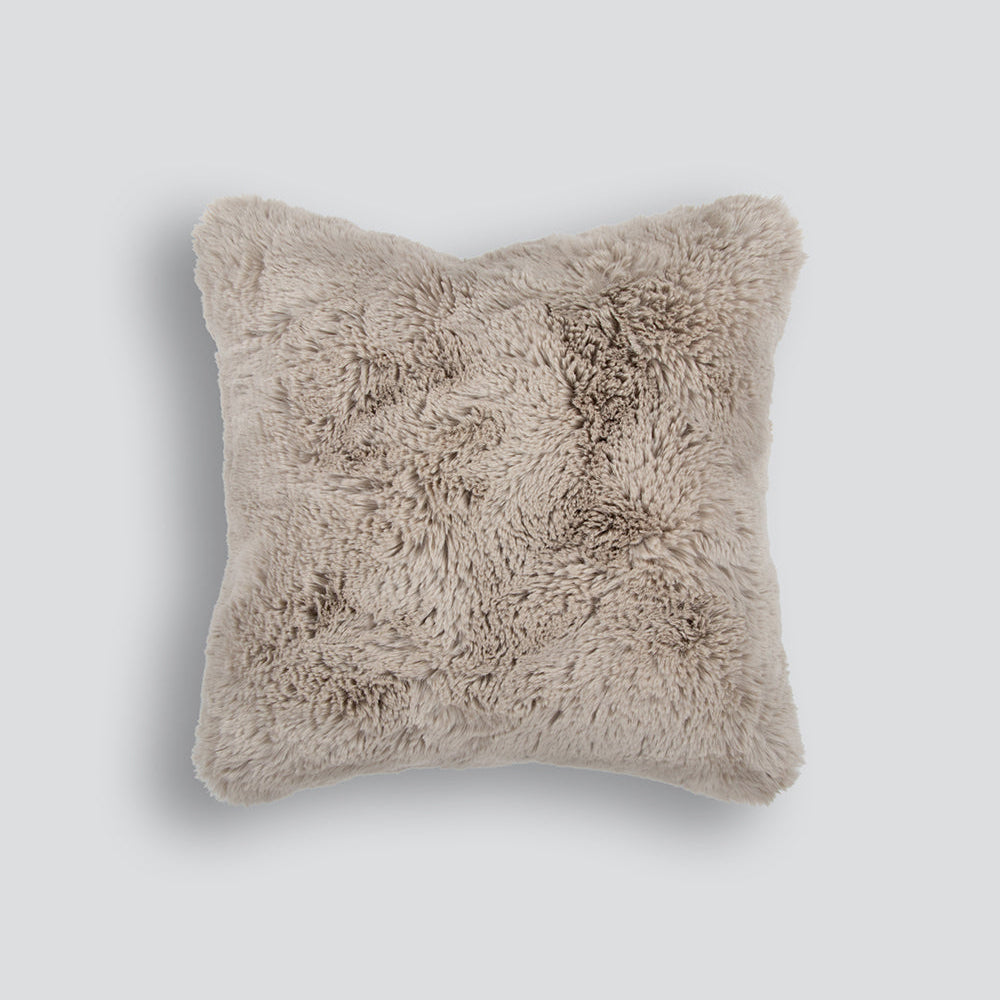 Pelage Faux Fur Cushion - Taupe