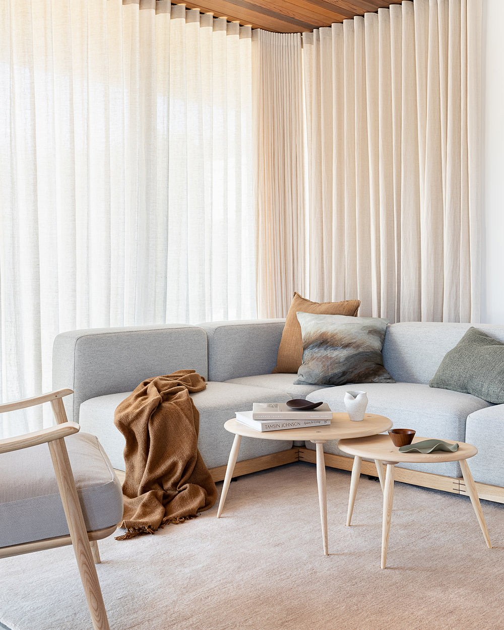 BAYA Richmond Wool Blend Throw - Cinnamon Rodwell and Astor