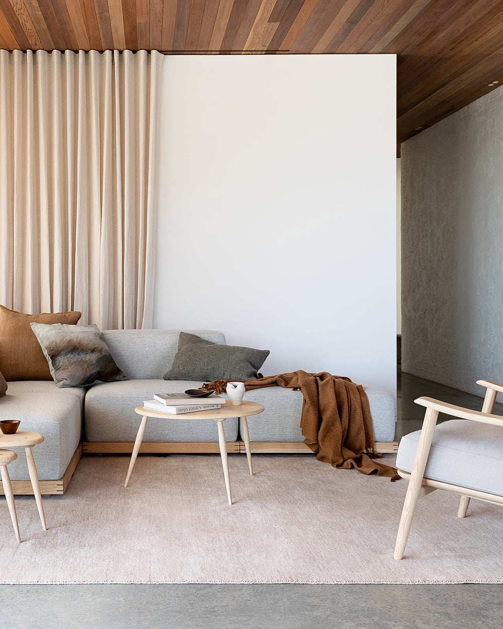 BAYA Richmond Wool Blend Throw - Cinnamon Rodwell and Astor