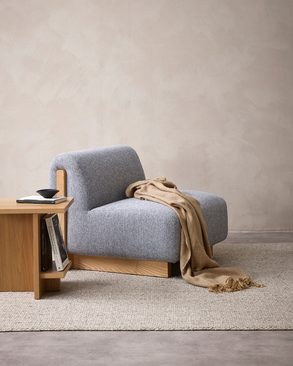 BAYA Richmond Wool Blend Throw - Cumin Rodwell and Astor