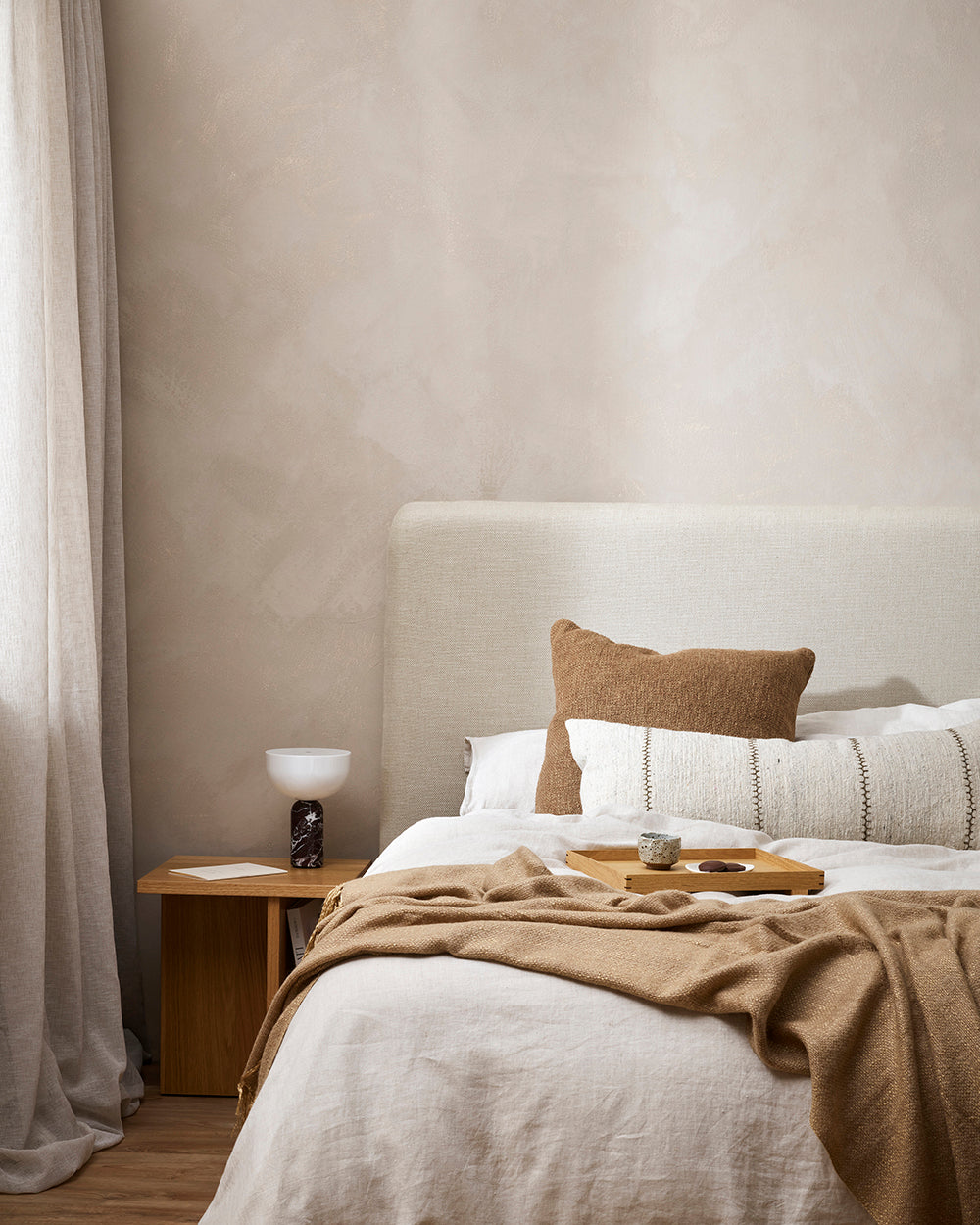BAYA Richmond Wool Blend Throw - Cumin Rodwell and Astor