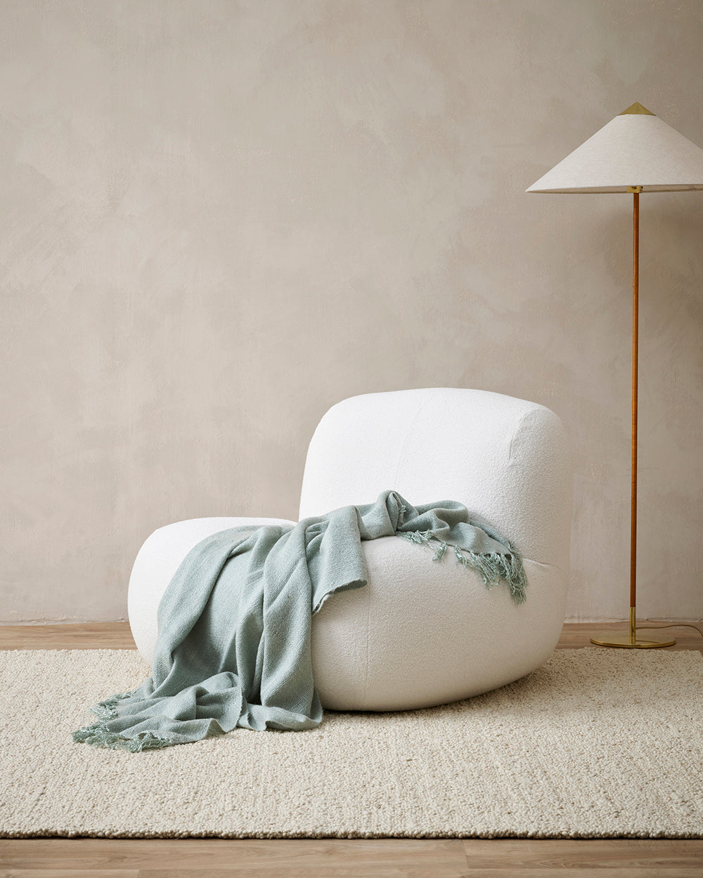 BAYA Richmond Wool Blend Throw - Glacier Rodwell and Astor