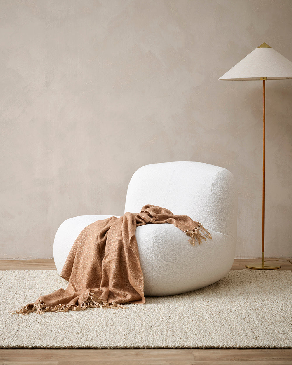 BAYA Richmond Wool Blend Throw - Sunset