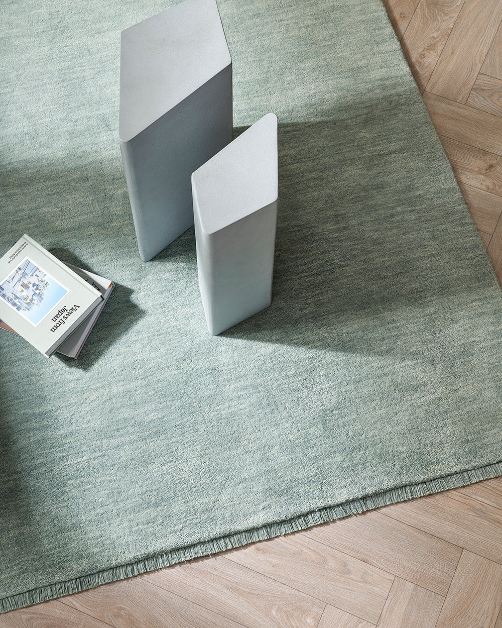 Sandringham Wool Rug - Aquamarine