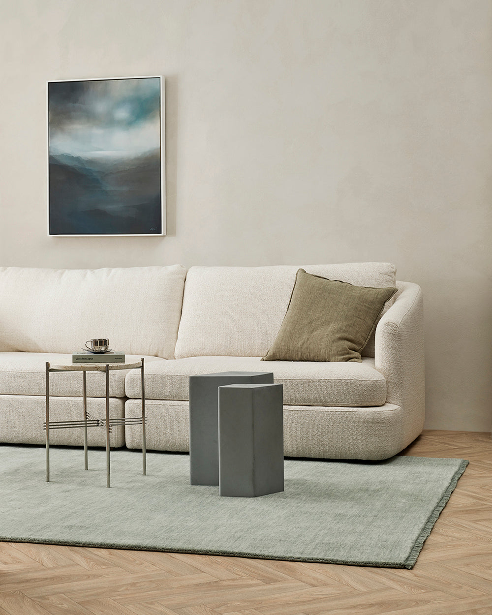 Sandringham Wool Rug - Aquamarine