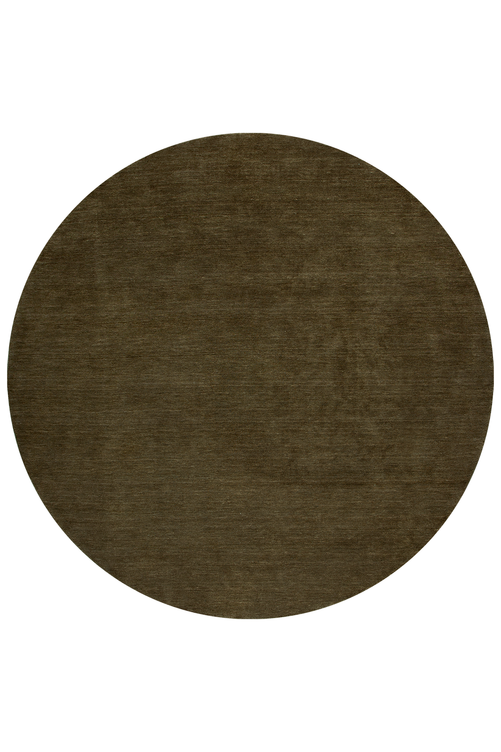 Sandringham Round Wool Rug - Moss