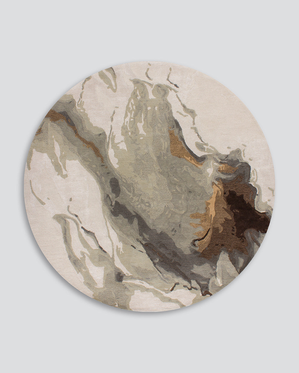 Vale Floor Rug - Sandstone - Round