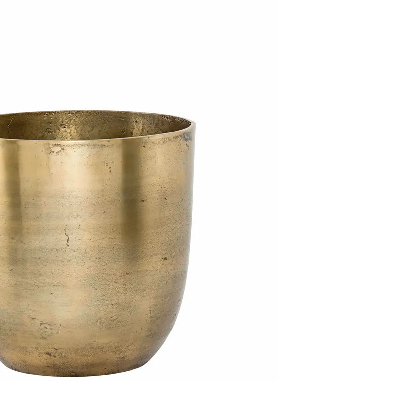 Orwell Antique Brass Ice Bucket or Planter