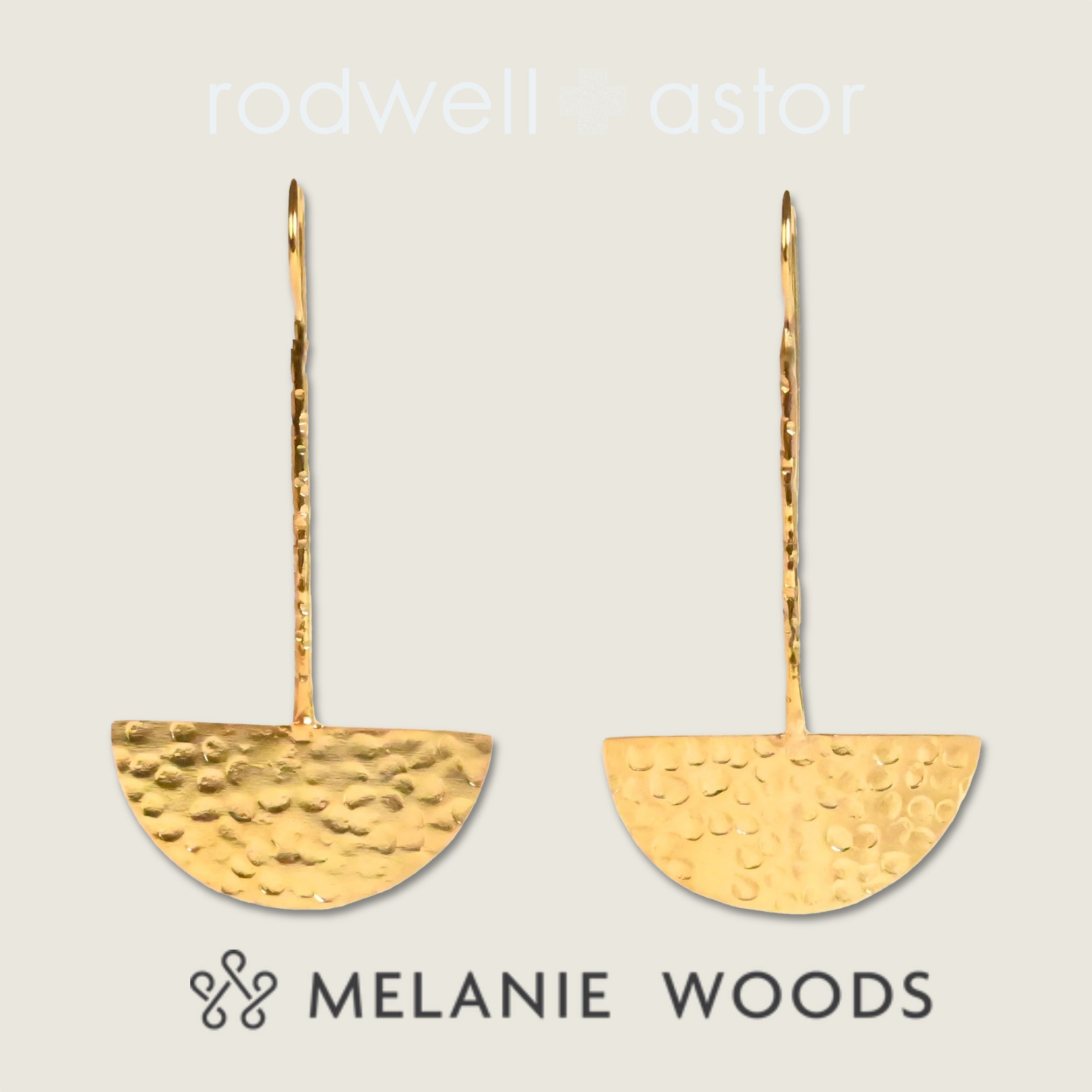 MELANIE WOODS Small Semi Drop Earrings