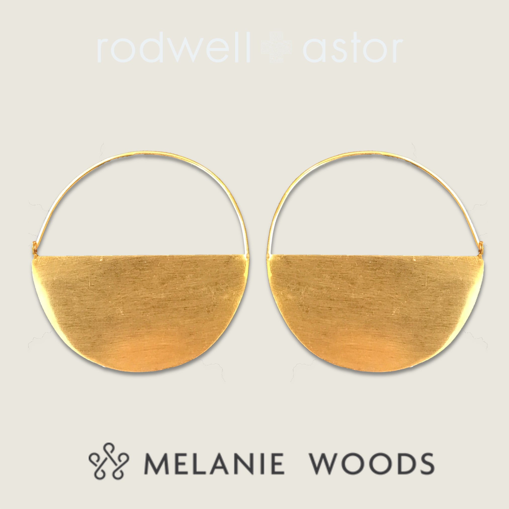 MELANIE WOODS - Half Round Hoop Earrings