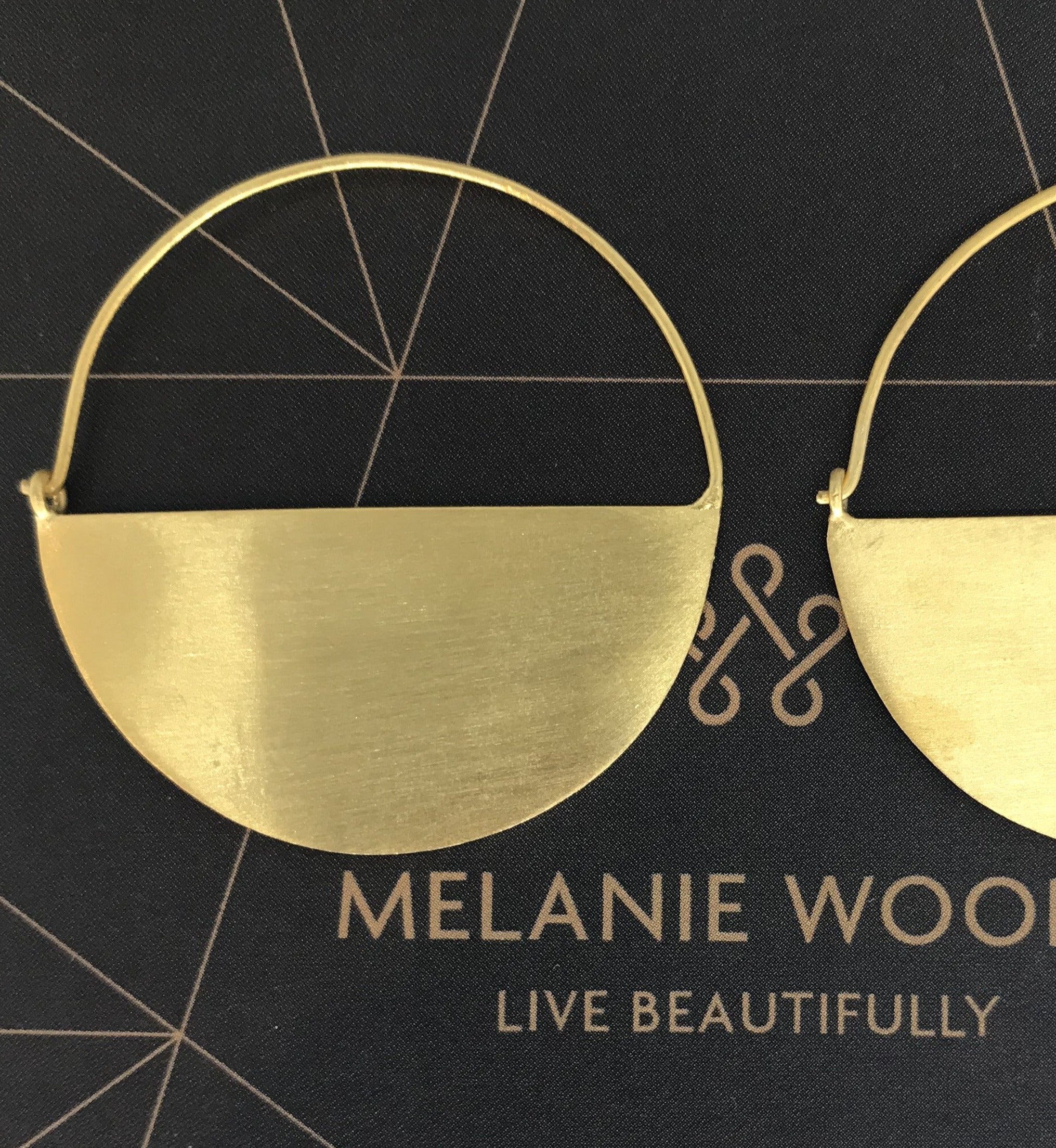 MELANIE WOODS - Half Round Hoop Earrings