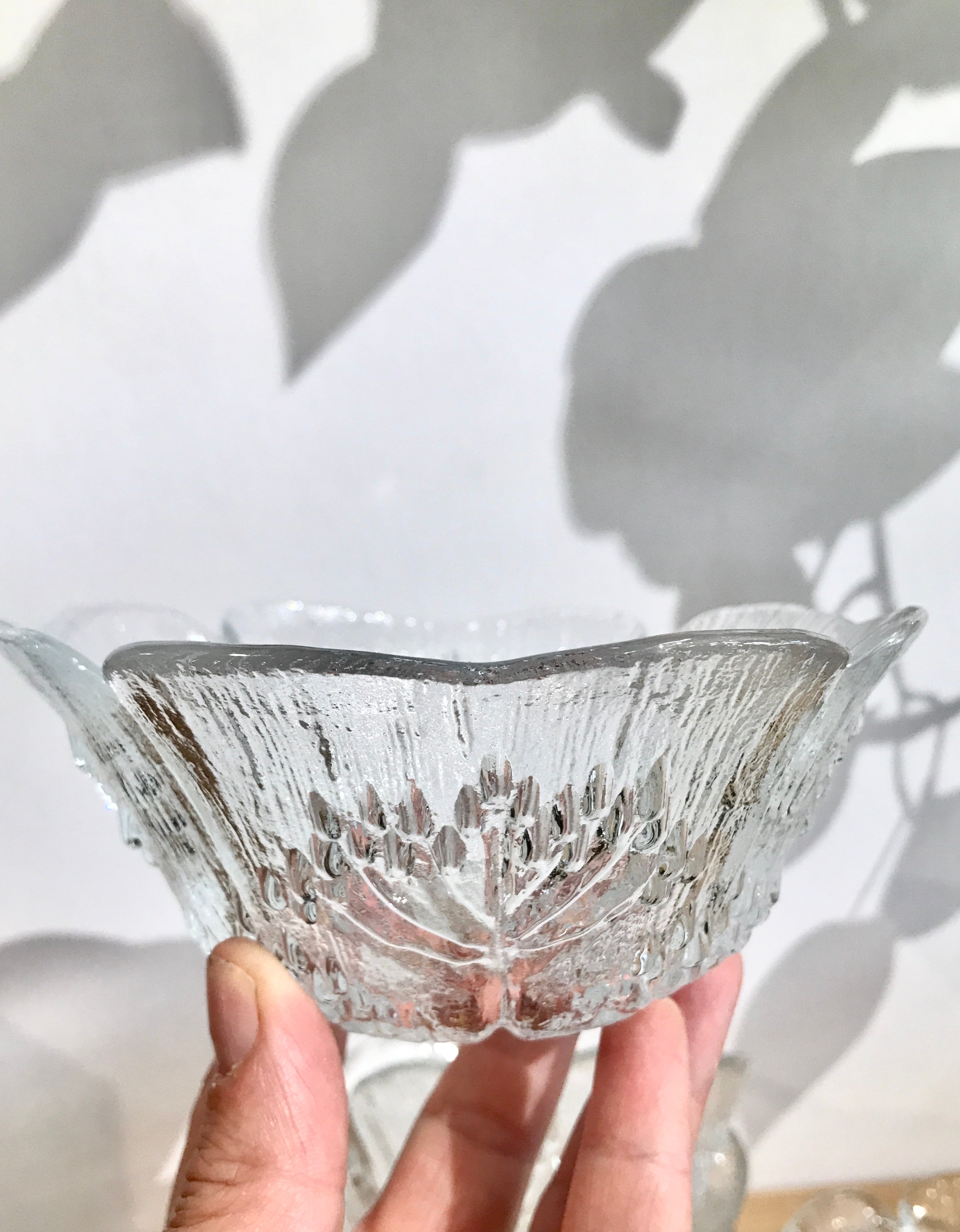 Vintage 'Koiranputki' Cow Parsley Glass Bowl