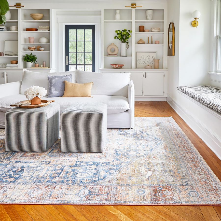 Tabriz Transitional Persian Rug - Rust