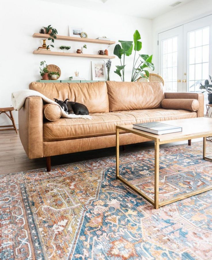 Tabriz Transitional Persian Rug - Rust