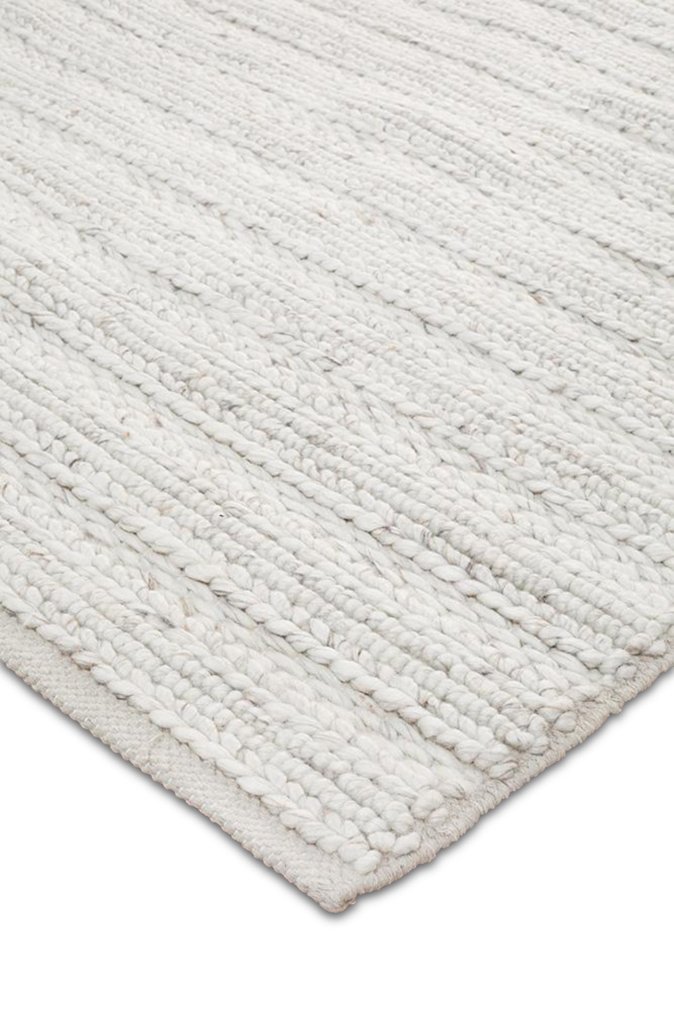 HARVEST Braided Wool Rug - Ivory