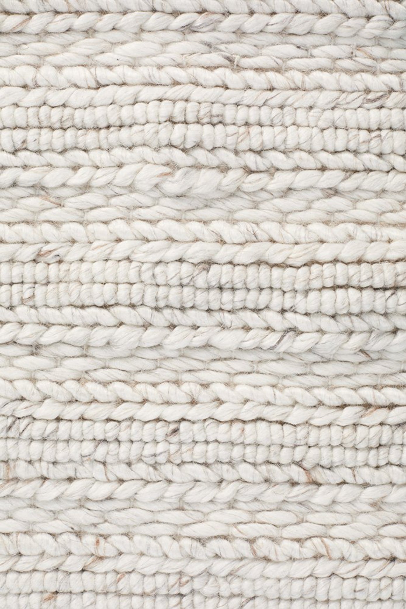 HARVEST Braided Wool Rug - Ivory