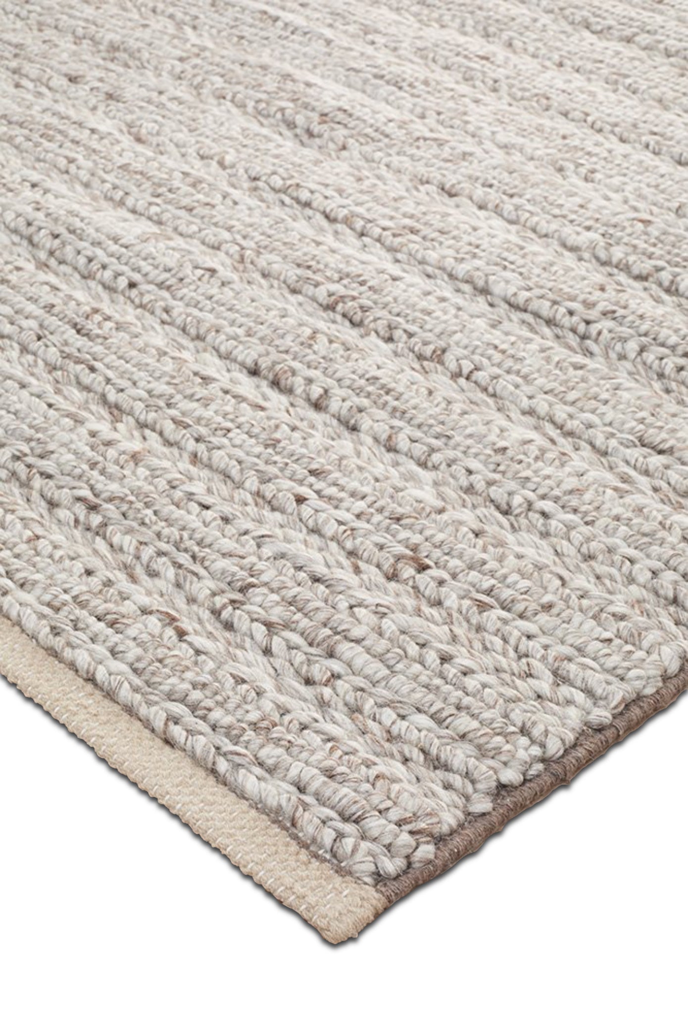 HARVEST Braided Wool Rug - Natural