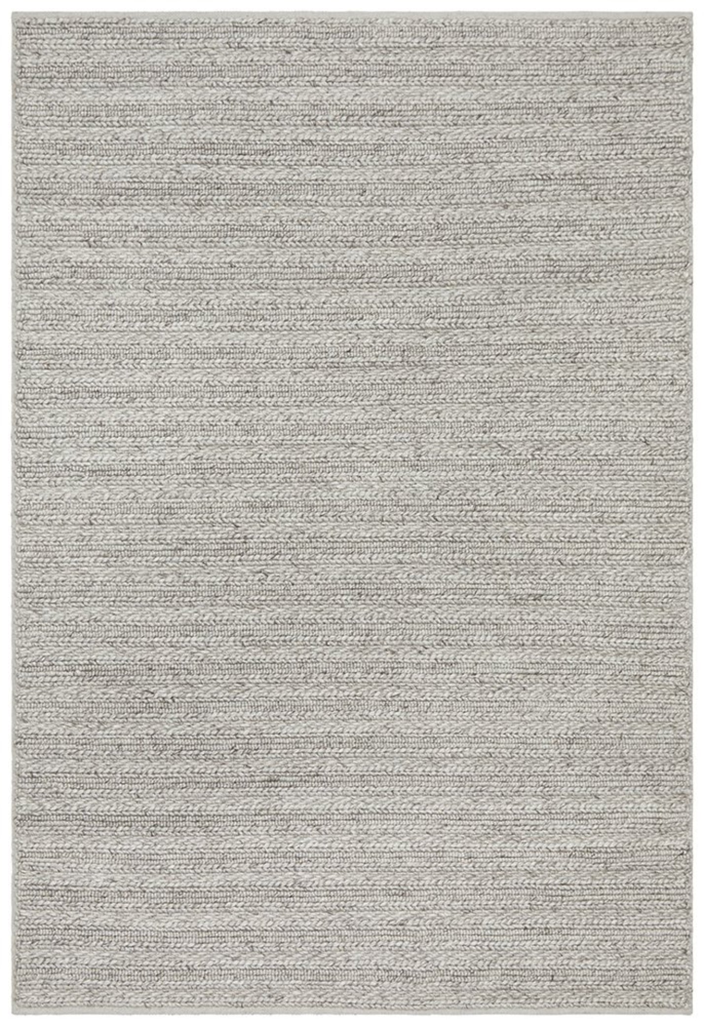 HARVEST Braided Wool Rug - Silver