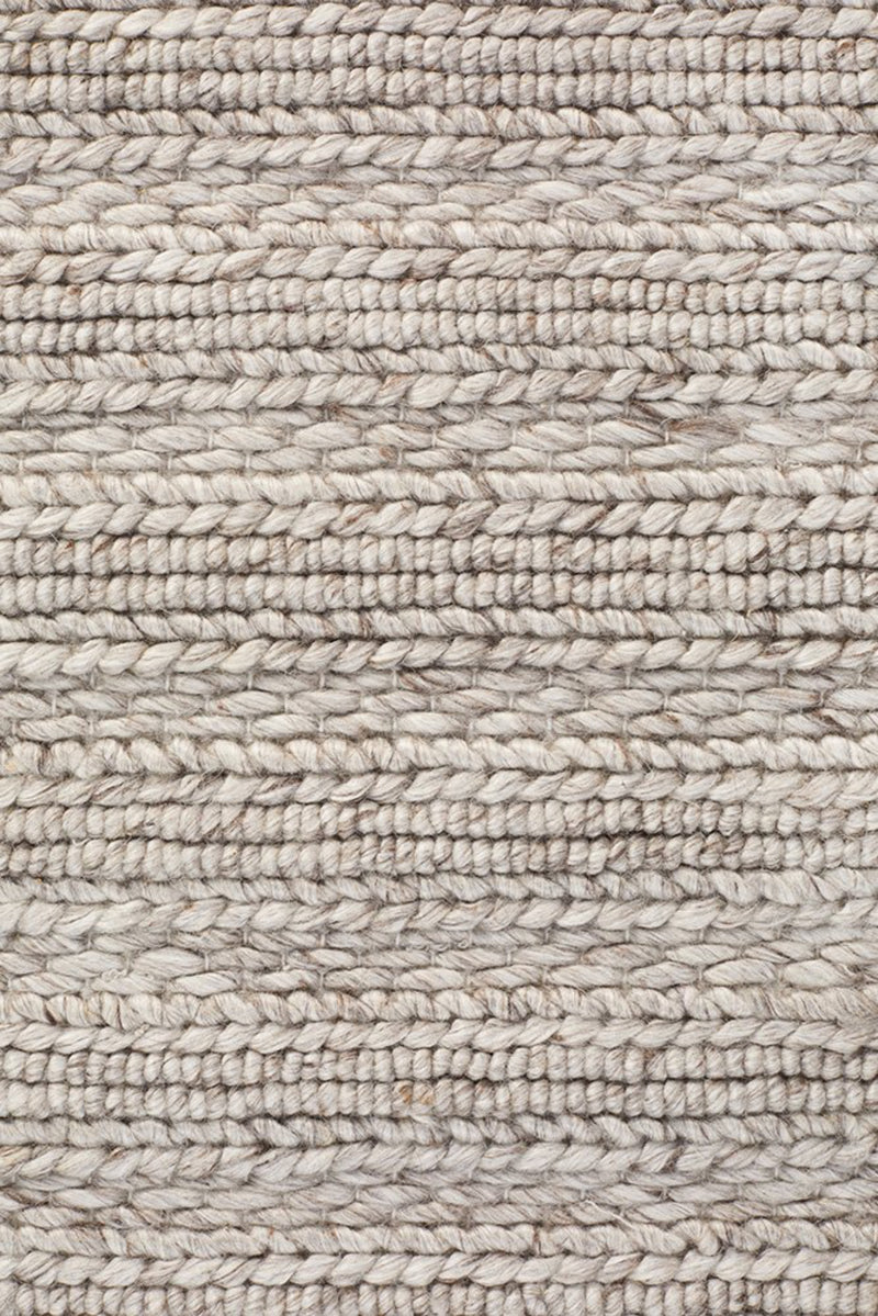 HARVEST  Braided Wool Rug - Silver