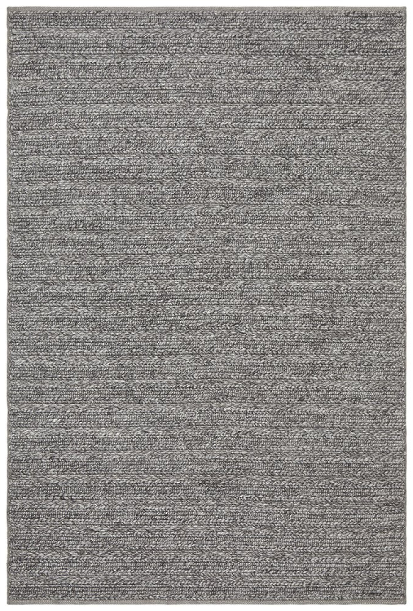 HARVEST Braided Wool Rug - Steel