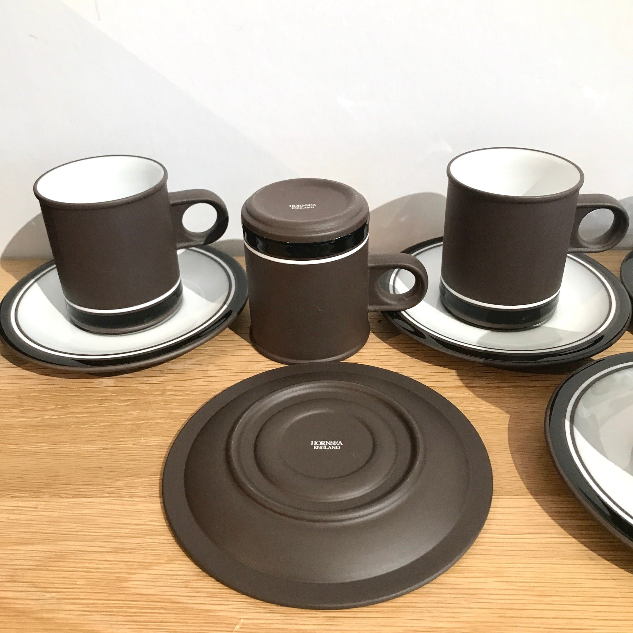 Vintage Hornsea 'Contrast' Espresso Cup & Saucer