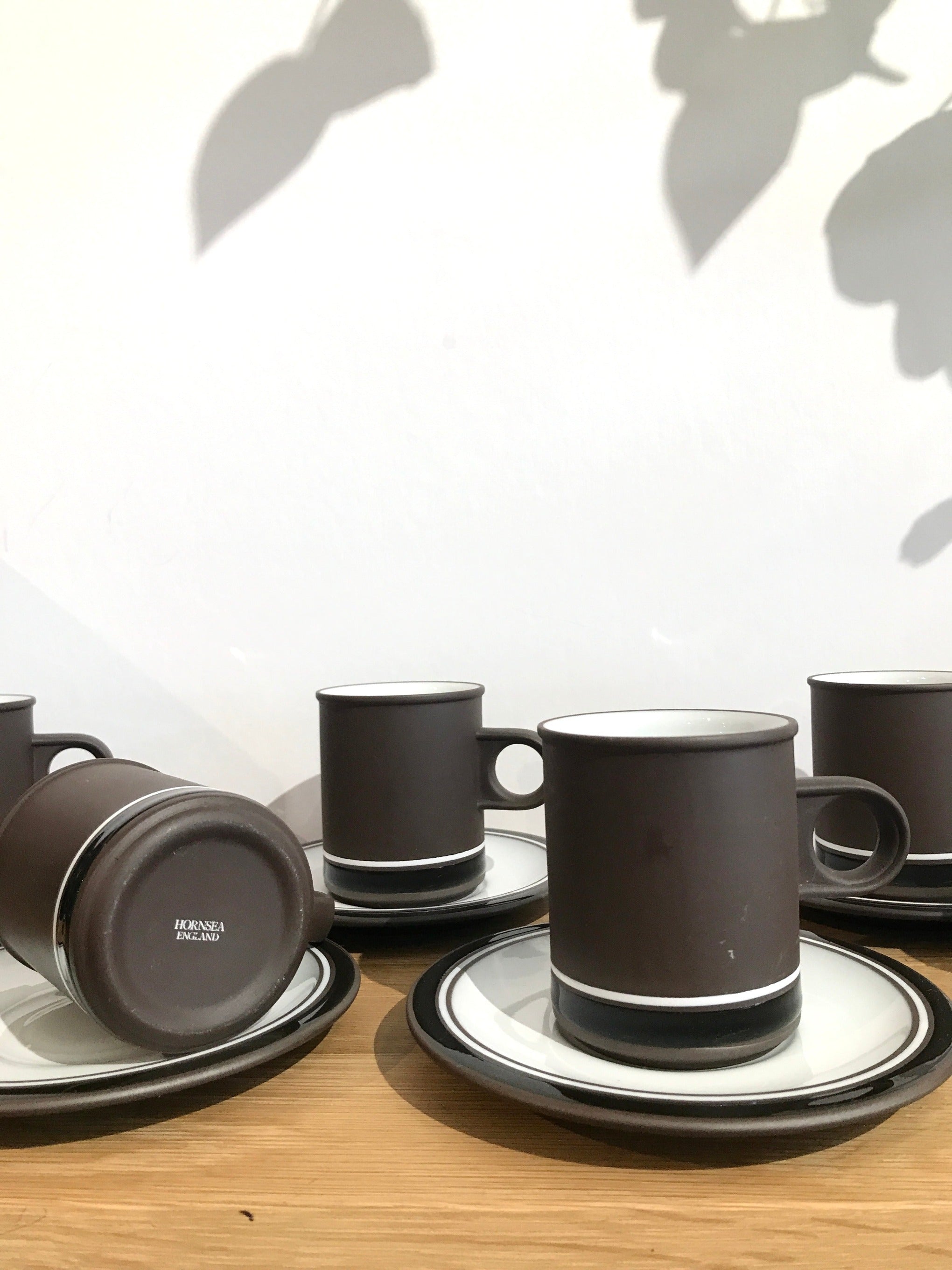 Vintage Hornsea 'Contrast' Espresso Cup & Saucer