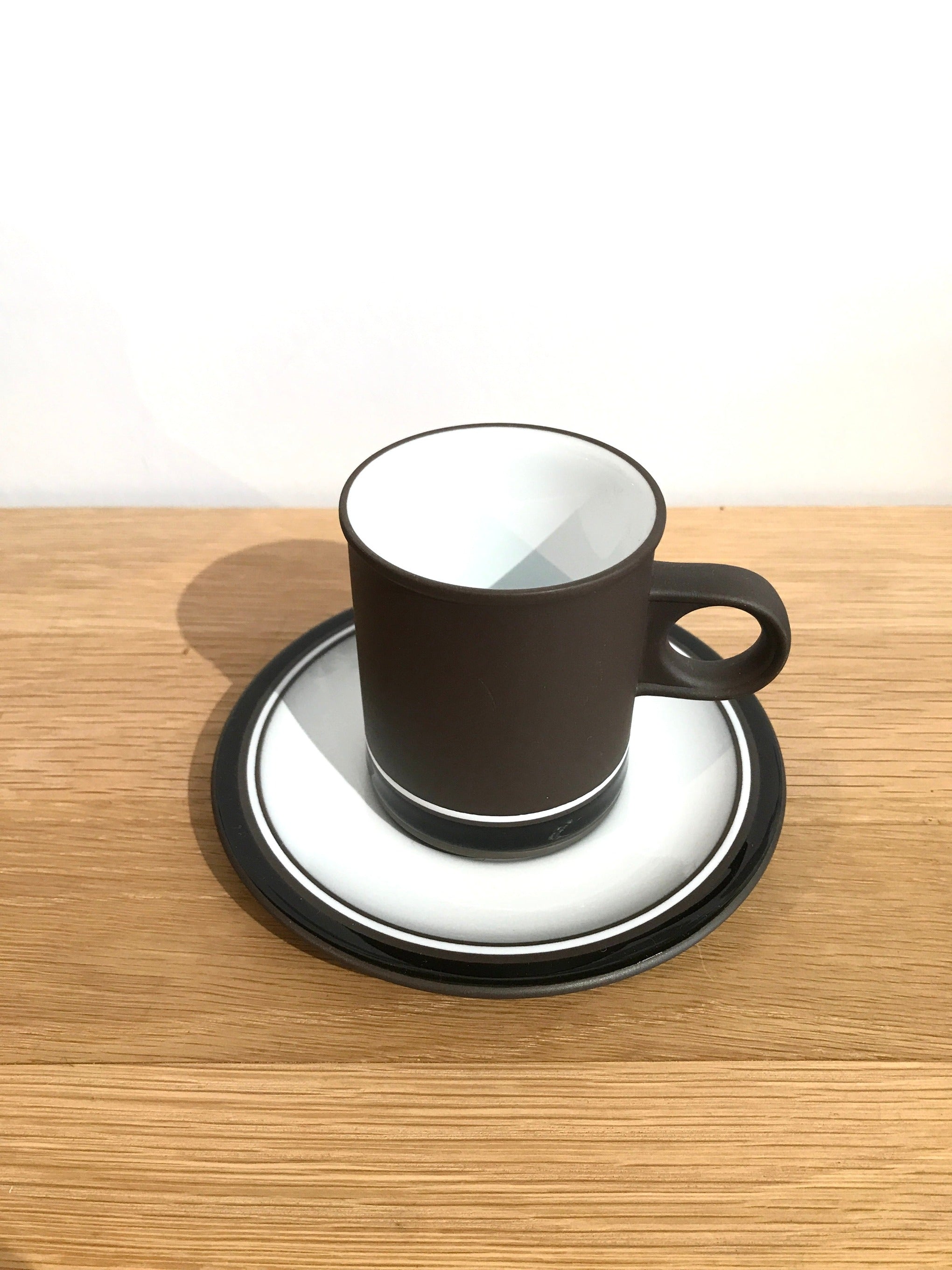 Vintage Hornsea 'Contrast' Espresso Cup & Saucer