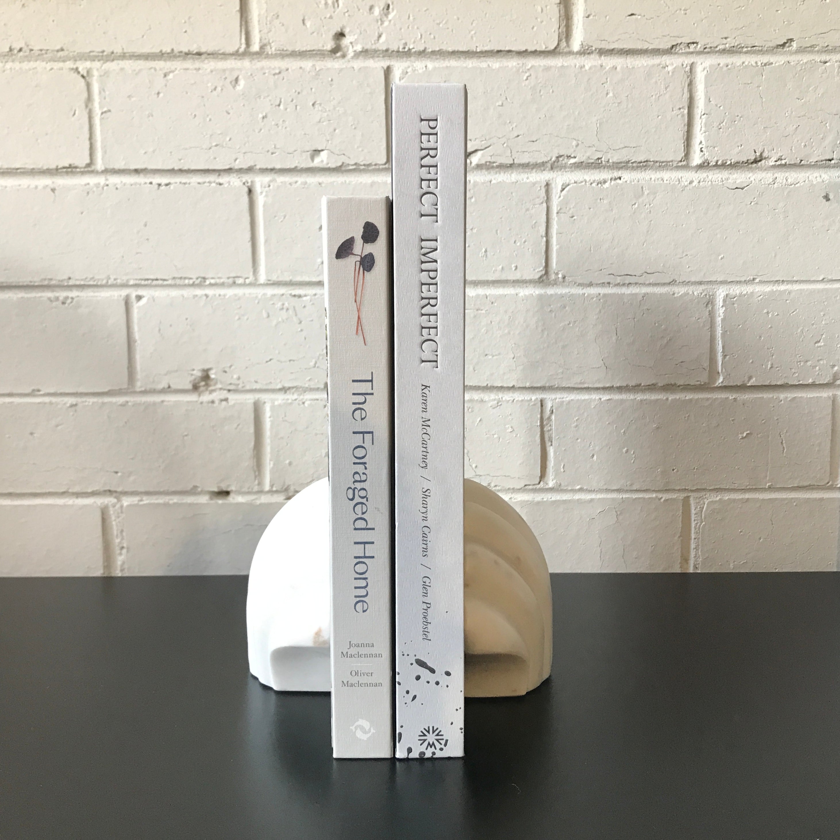 Rodwell and Astor - Shellis White Marble Bookends