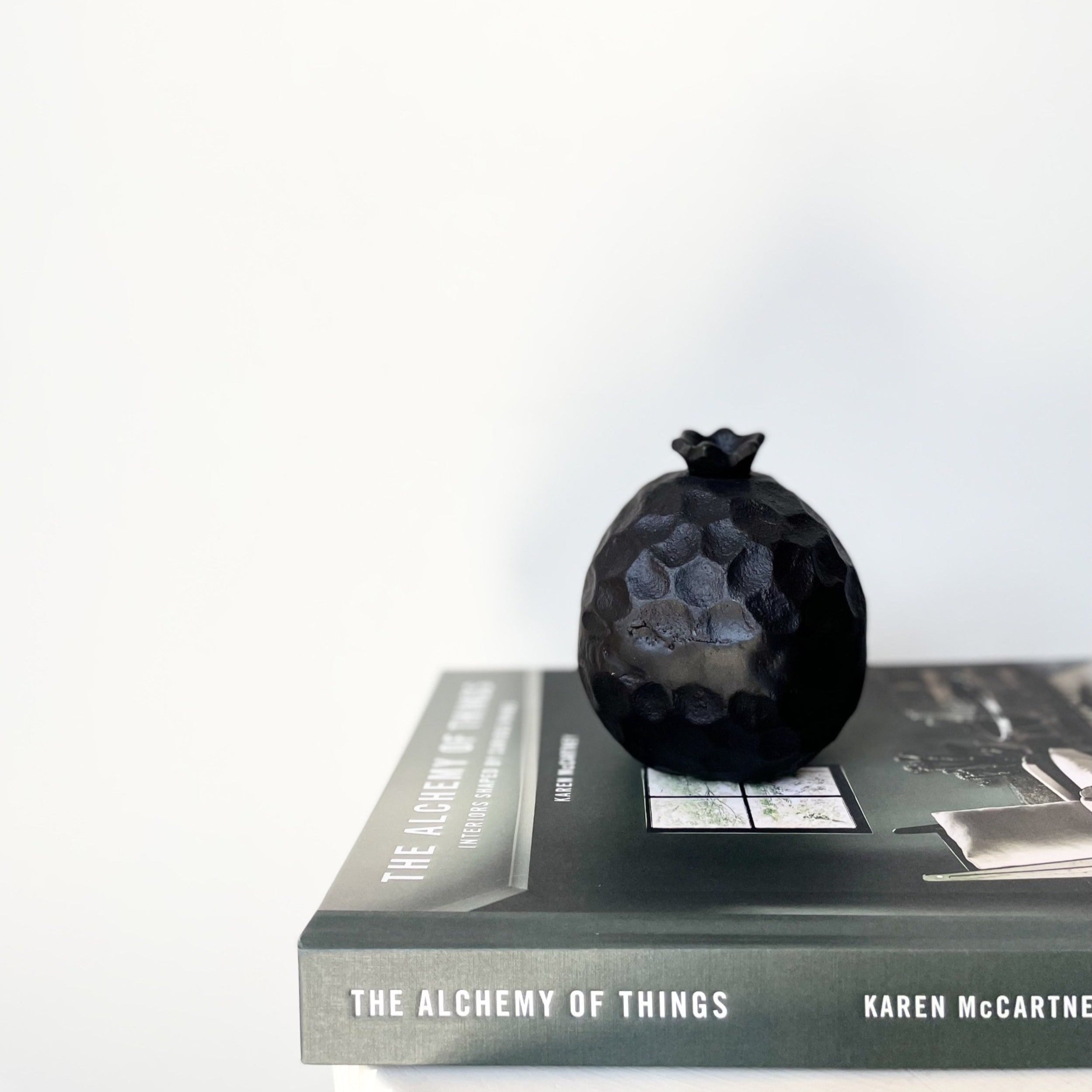 Pomegranate Sculpture in Black Bronze