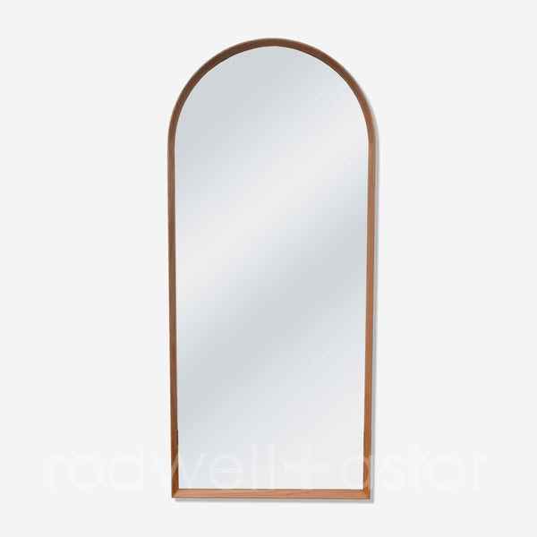 Ingrid Arched Oak Floor Mirror 80 x 180cm