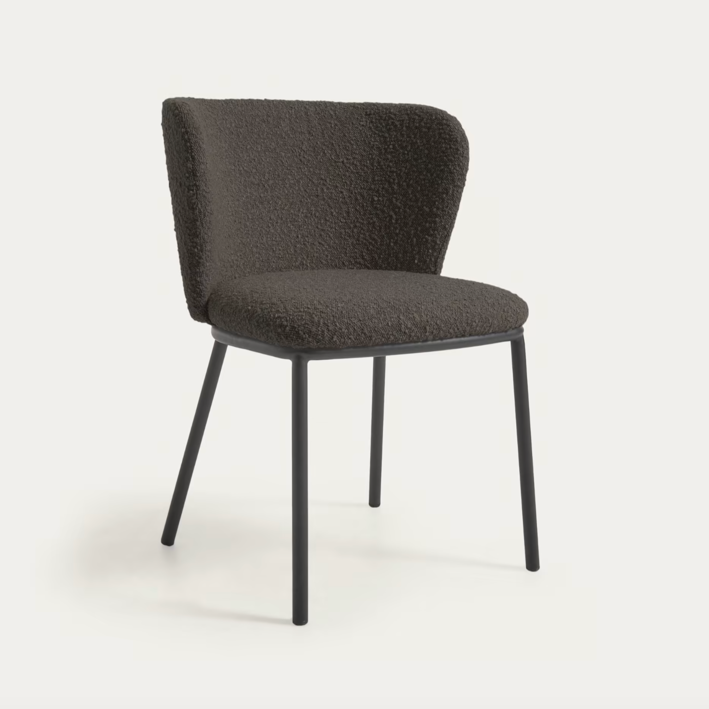 Murray Chair - Black Shearling Boucle + Black Metal Rodwell and Astor Modern Eclectic Style Brunswick