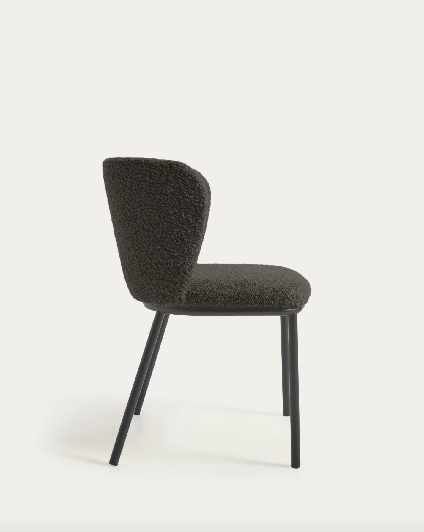 Murray Chair - Black Shearling Boucle + Black Metal Rodwell and Astor Modern Eclectic Style Brunswick