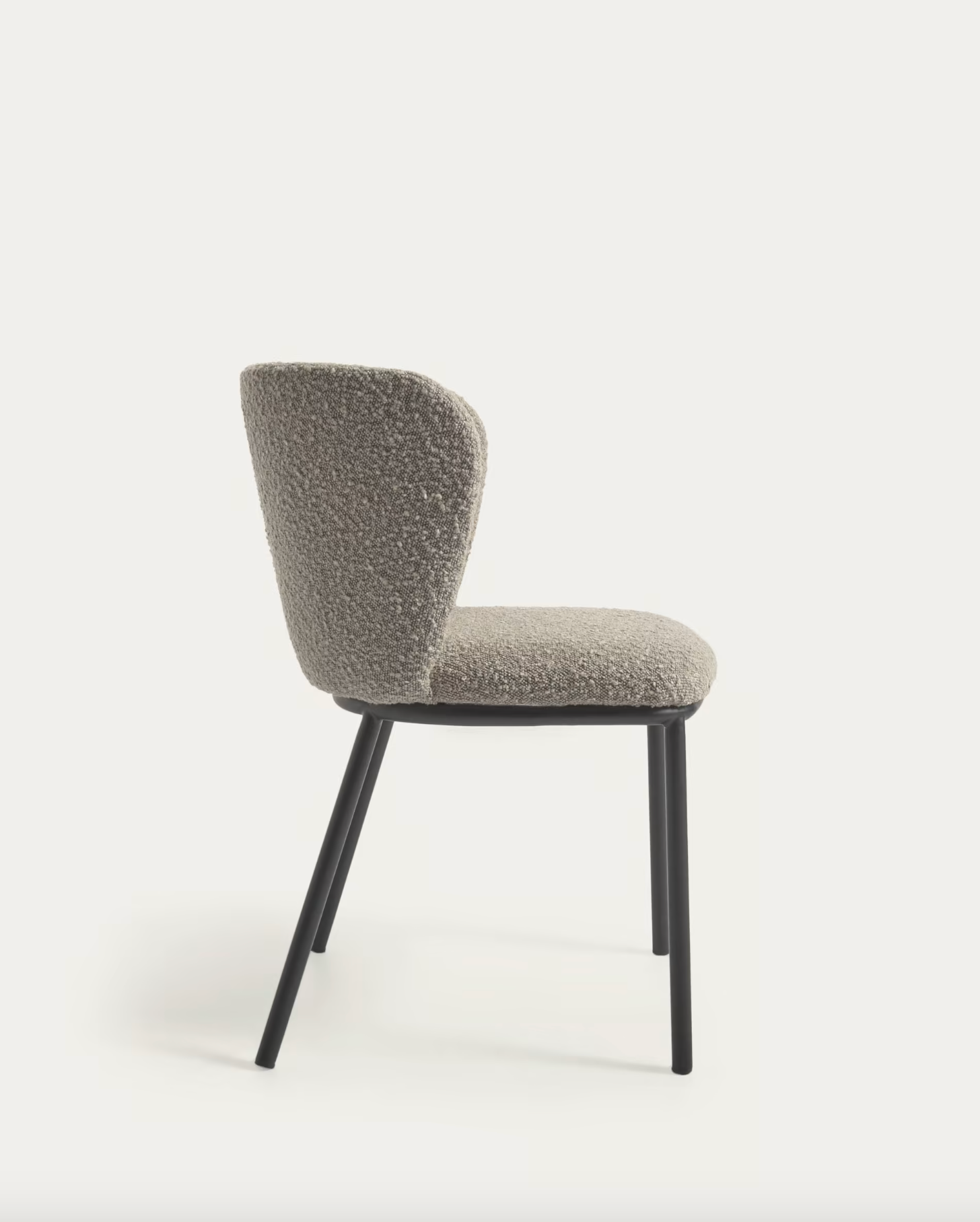 Murray Chair - Grey Shearling Boucle + Black Metal Rodwell and Astor Modern Eclectic Style Brunswick