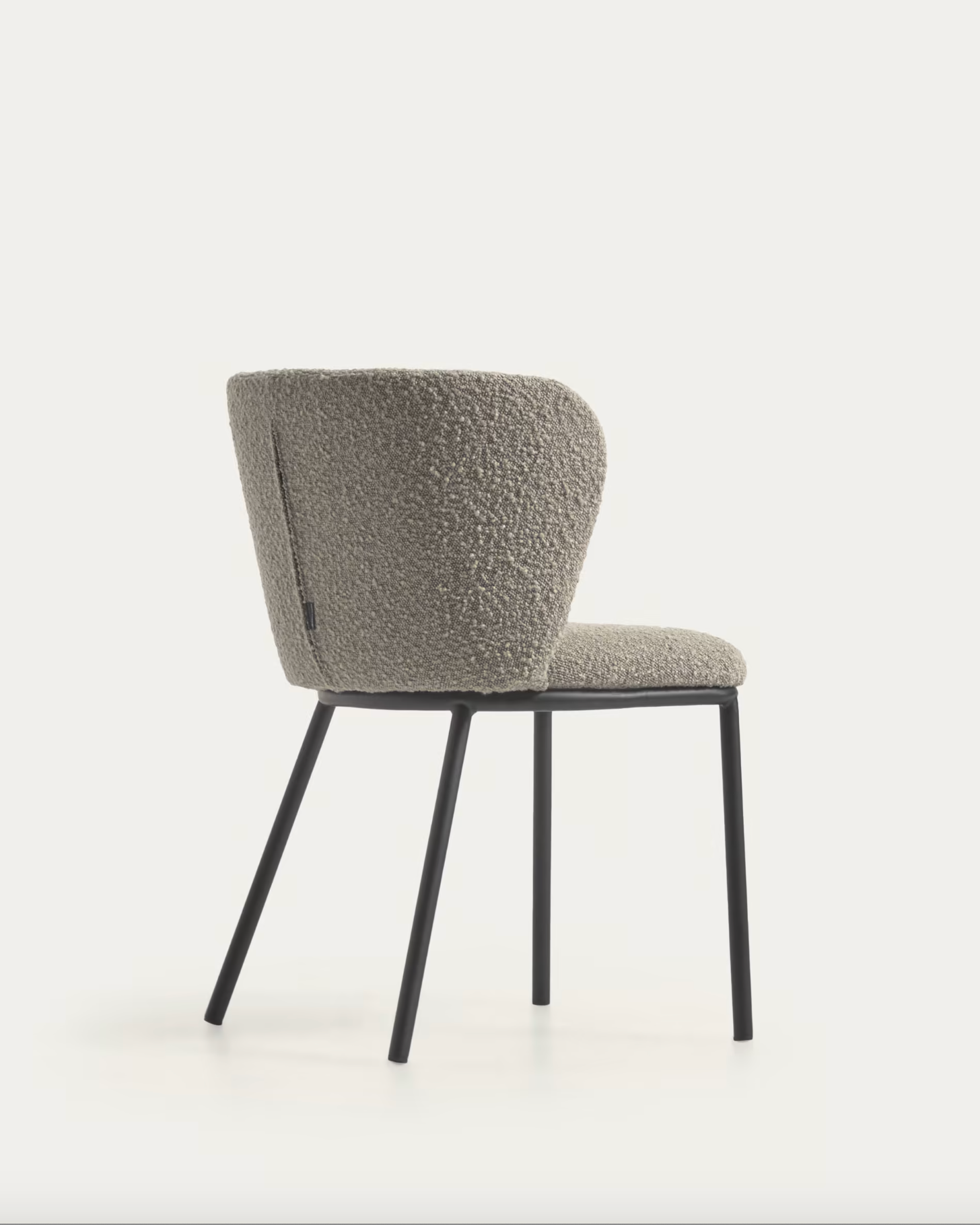 Murray Chair - Grey Shearling Boucle + Black Metal Rodwell and Astor Modern Eclectic Style Brunswick
