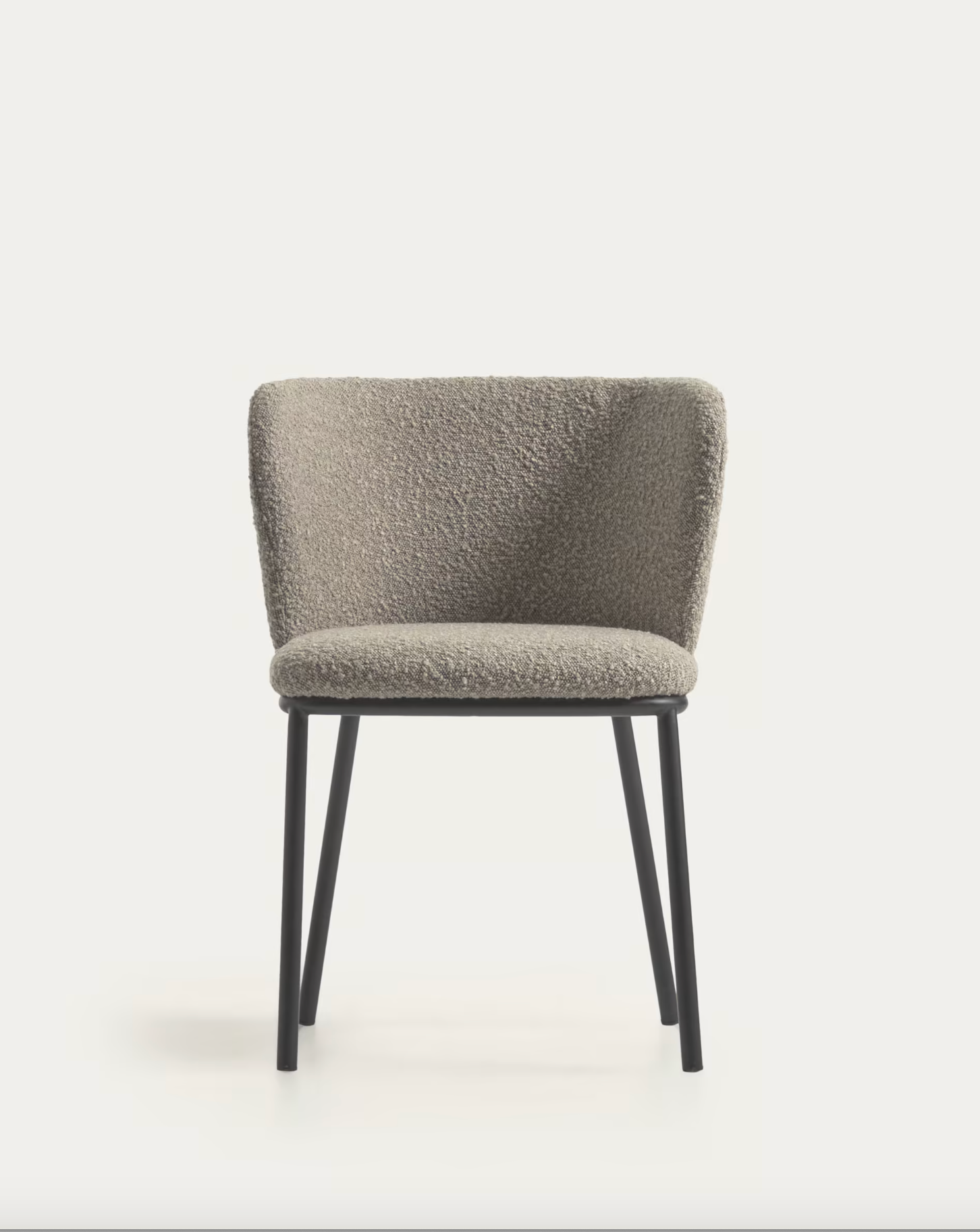 Murray Chair - Grey Shearling Boucle + Black Metal Rodwell and Astor Modern Eclectic Style Brunswick