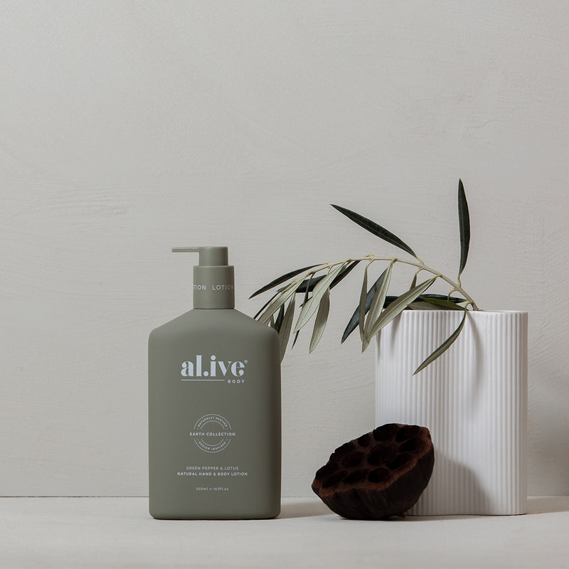 Rodwell and Astor - AL.IVE Wash & Lotion Duo +Tray - Green Pepper & Lotus