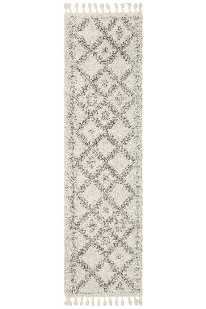 Saffron 33 Moroccan Shag Pile Runner - Natural