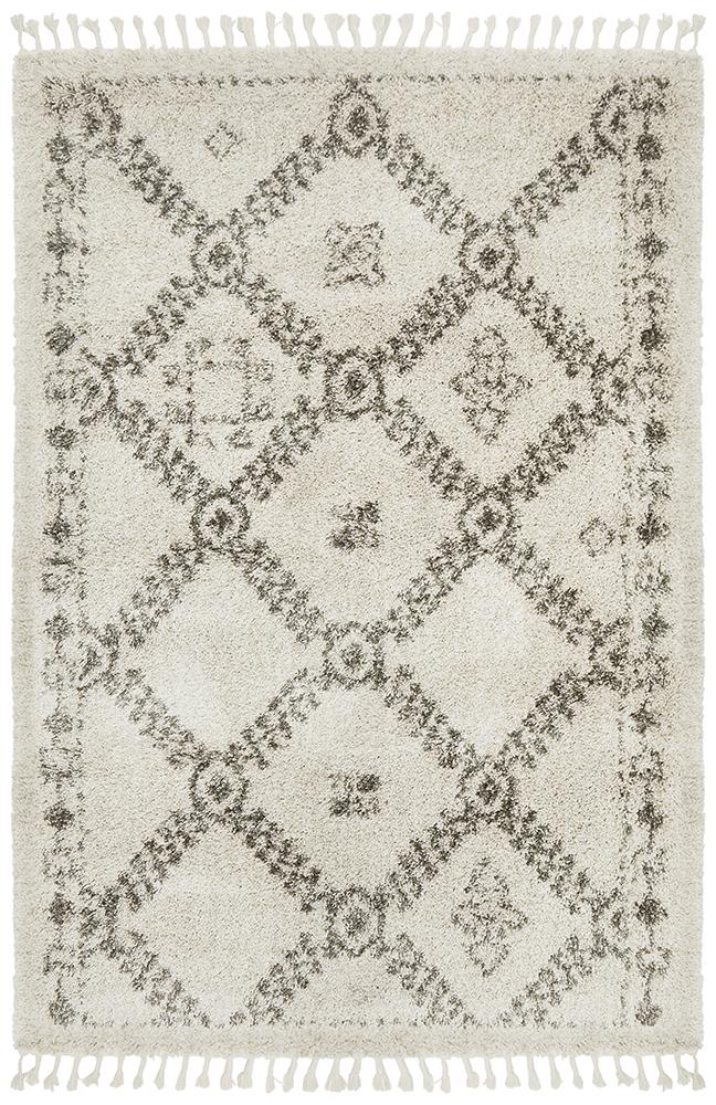 Saffron 33 - Moroccan Shag Pile Rug 33 - Natural