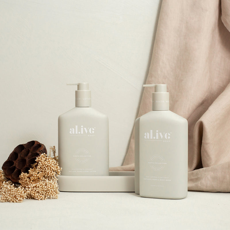Rodwell and Astor - AL.IVE Wash & Lotion Duo +Tray - Sea Cotton & Coconut