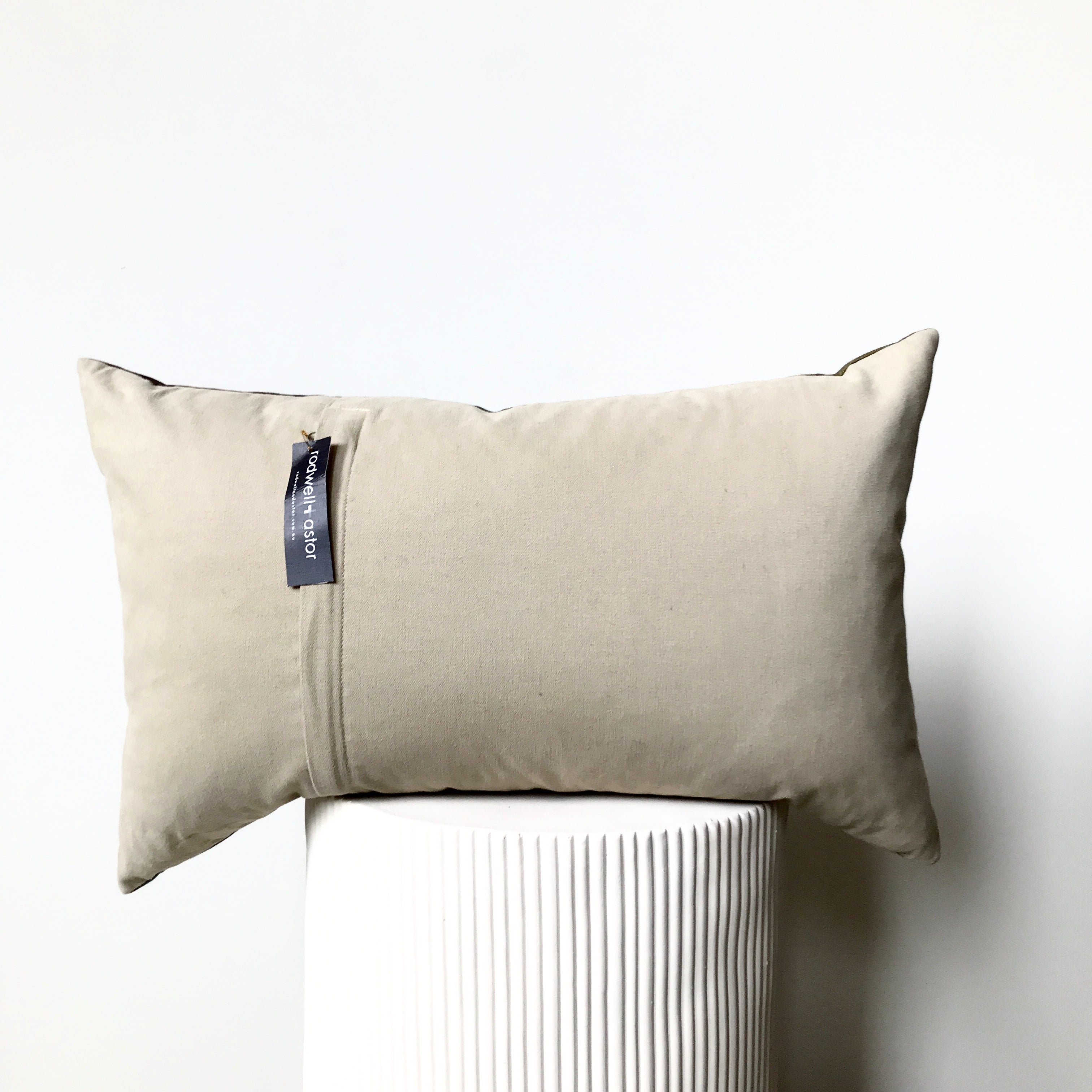 Silk Ikat Cushion - 55 x 35cm - Red & Gold