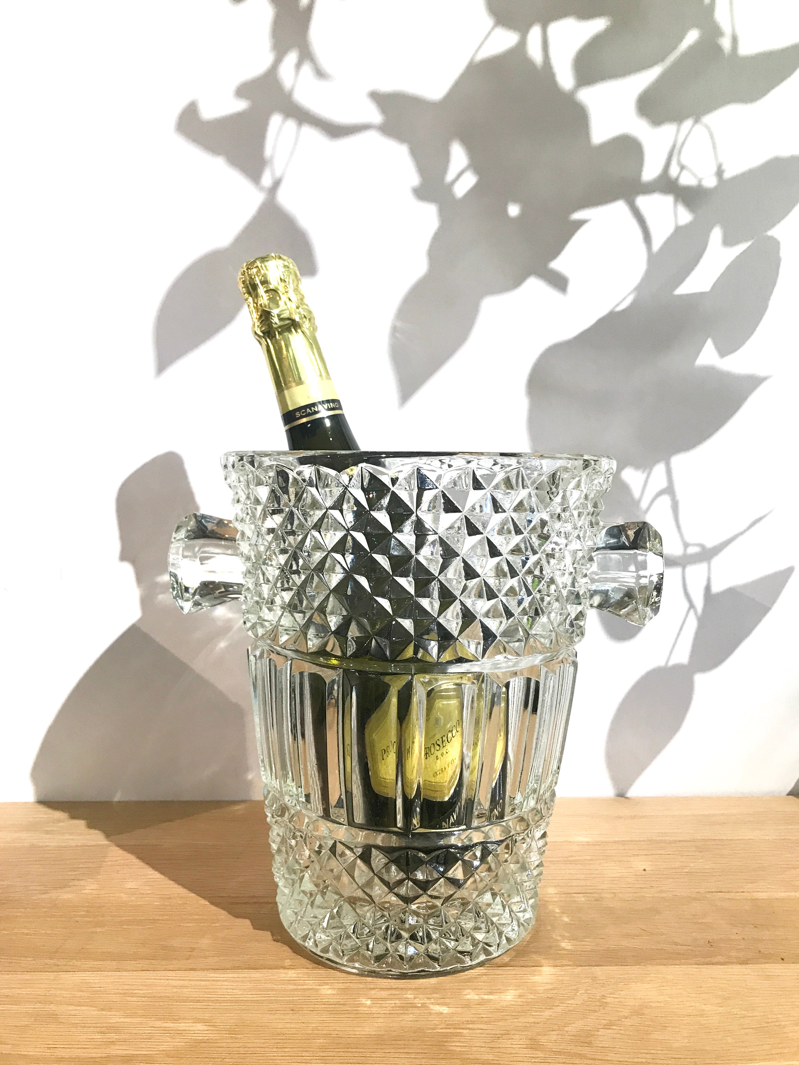 Vintage Mid Century Crystal Ice Bucket